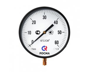 ТМ-810 0...1 (кгс/см2, бар, *0,1МПа) корпус 250мм точность 1,5 радиальный резьба, Манометр котловой