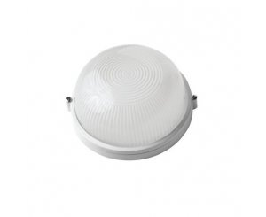 Светильник банный Navigator NBL-R1-100-Е27/WH, круглый, белый ,б/решетки,