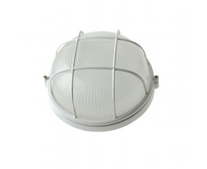 Светильник банный Navigator NBL-R2-60-Е27/WH, круглый, белый ,с решеткой,