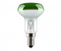 Лампа зеркальная рефлекторная GE 40R50/G/E14 (зеленая),