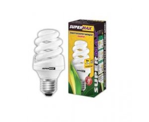 Лампа энергосберегающая SuperMax SPC 15W220v Е2742 mini холодный,