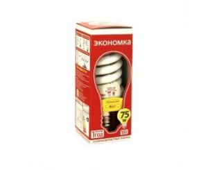 Лампа энергосберегающая ЭКОНОМКА КЛЛ SPC 15W220v Е2727 Т3 (спираль) теплый,
