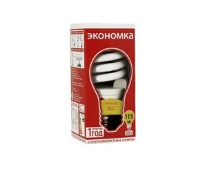 Лампа энергосберегающая ЭКОНОМКА КЛЛ SPC 23W220v Е2727 Т3 (спираль) теплый,